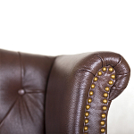 Диван из натуральной кожи на 4-х деревянных ножках из массива бука Thomas Seating brown варинант исполнения - 6 | Loft Concept в Грозном