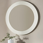 Зеркало в круглой фактурной раме Mirror Modern Texture белое варинант исполнения - 3 | Loft Concept в Грозном