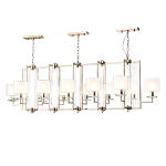 Люстра прямоугольной формы с 12-ю цилиндрическими плафонами из стекла Laurent варинант исполнения - 2 | Loft Concept в Грозном