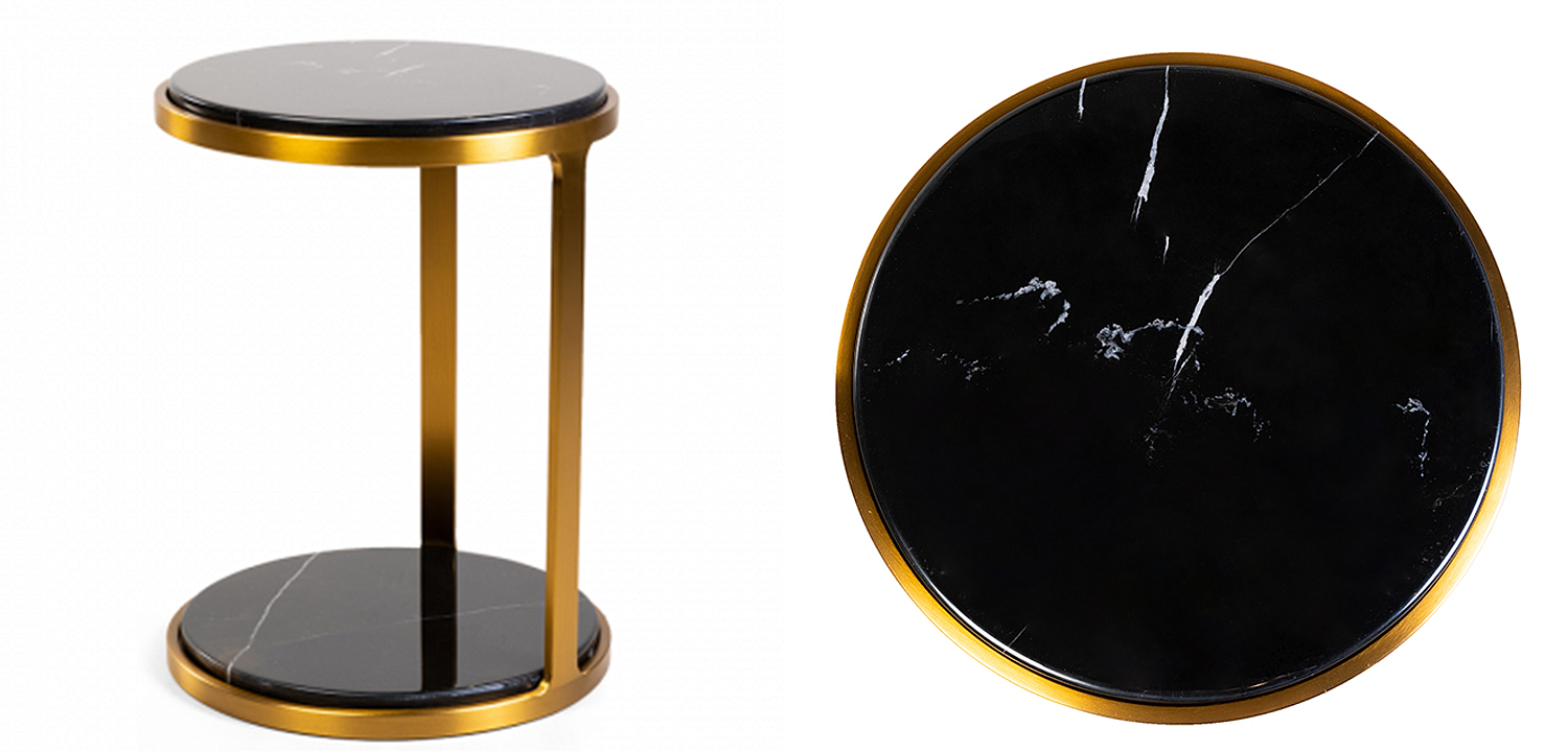 Приставной стол Viorel Marble Side Table Приставной стол Viorel Marble Side Table - Loft-Concept в Грозном