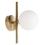 Бра с золотым основанием и белым плафоном в форме шара Bubble варинант исполнения - 1 | Loft Concept в Грозном