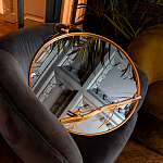 Зеркало настенное в раме золотого цвета с декором птица на ветке Mirror Portal варинант исполнения - 4 | Loft Concept в Грозном