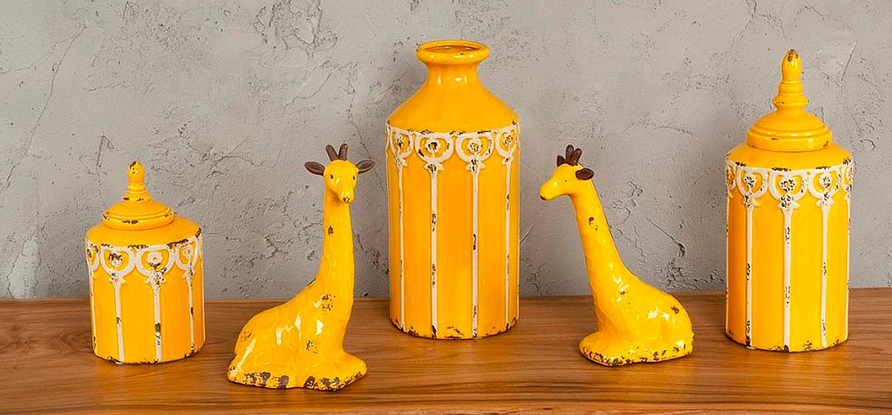 Фигурка керамика желтый жираф Giraffe Фигурка керамика желтый жираф Giraffe - Loft-Concept в Грозном