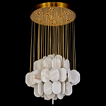 Люстра с овальными подвесками из натурального камня Spatial Composition варинант исполнения - 3 | Loft Concept в Грозном