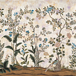 Обои ручная роспись Siam White Metal варинант исполнения - 2 | Loft Concept в Грозном