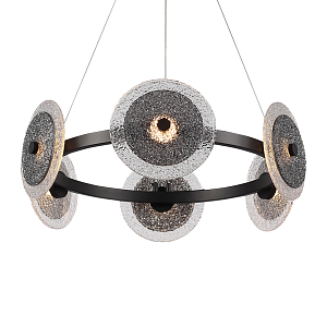 Люстра с плафонами из фактурного двойного стекла Heterochromia