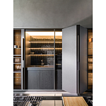 Кухонный гарнитур из дерева и камня с раздвижными дверцами OPERATING COLUMN 2.0 Dada Engenereed Kitchen варинант исполнения - 6 | Loft Concept в Грозном