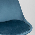 Стул с мягким велюровым сиденьем Arvika Blue варинант исполнения - 7 | Loft Concept в Грозном