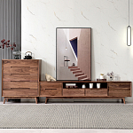 Тумба под телевизориз массива дерева TV Stand made of Walnut Wood варинант исполнения - 2 | Loft Concept в Грозном