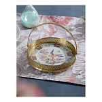 Блюдо фарфоровое с бронзовой ручкой Paradise Dish with Handle варинант исполнения - 3 | Loft Concept в Грозном