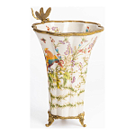 Ваза из фарфора с бронзовой стрекозой  Paradise Dragonfly варинант исполнения - 3 | Loft Concept в Грозном