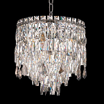 Люстра круглая с хрустальными подвесками на серебряном каркасе Roul Crystal Light варинант исполнения - 9 | Loft Concept в Грозном