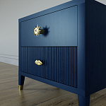 Тумба прикроватная с двумя ящиками Elsa Dreams Blue варинант исполнения - 3 | Loft Concept в Грозном