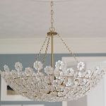 Люстра декорированная цветами из стекла Lightness of Flowers варинант исполнения - 4 | Loft Concept в Грозном