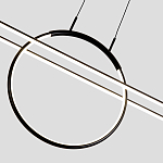 Светодиодная люстра Black LED Circle and Oval Lamp варинант исполнения - 6 | Loft Concept в Грозном
