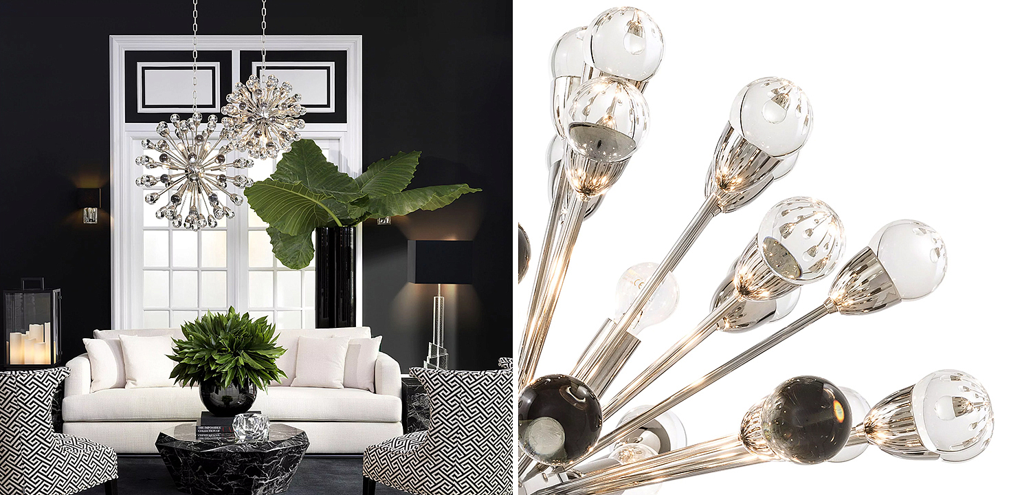 Люстра Eichholtz Chandelier Anto L Nickel - Loft-Concept в Грозном