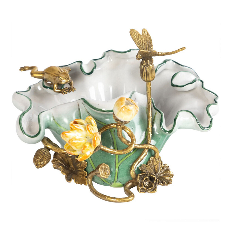 Чаша фигурная с обитателями леса и цветами Eden Garden Мульти Бронза в Грозном | Loft Concept 