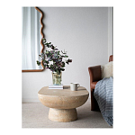 Столик кофейный кремового цвета с овальной столешницей и круглым основанием Cream Dalmen Table варинант исполнения - 7 | Loft Concept в Грозном