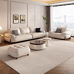 Диван кожаный с каркасом из массива дерева Furniture Medieval варинант исполнения - 5 | Loft Concept в Грозном