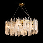Люстра круглая с прозрачными стержнями разной длины Textured Glass Chandelier варинант исполнения - 3 | Loft Concept в Грозном