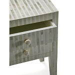 Тумбочка прикроватная White Pearl BEDSIDE CABINET 2 DRAWER варинант исполнения - 2 | Loft Concept в Грозном