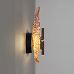 Бра с волнообразным стеклянным плафоном и вставкой из мрамора Liquid Stone варинант исполнения - 7 | Loft Concept в Грозном