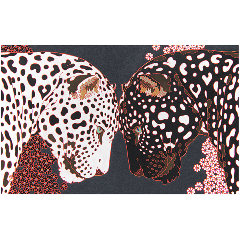 Картина Пантеры белая и чёрная Predatory Panther Family Мульти в Грозном | Loft Concept 