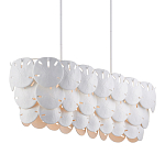 Люстра овальной формы с белыми подвесными элементами White Natural Lines варинант исполнения - 1 | Loft Concept в Грозном