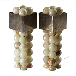 Настольная лампа с основанием из 24 выточенных сферических камней Through Stone варинант исполнения - 1 | Loft Concept в Грозном