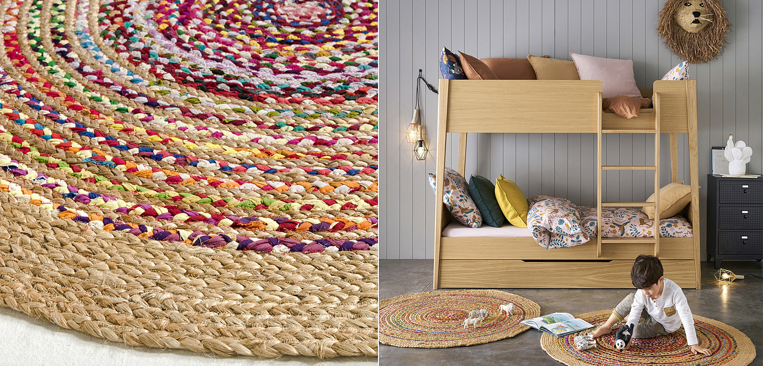 Ковер Round Multicolored Carpet джут и хлопок Ковер Round Multicolored Carpet джут и хлопок - Loft-Concept в Грозном