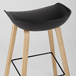 Барный стул на ножках из натурального дерева Boras Black варинант исполнения - 6 | Loft Concept в Грозном