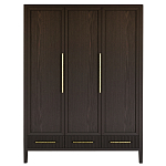 Большой Шкаф Primo Темный орех с 3 дверьми и 3 выдвижными ящиками варинант исполнения - 10 | Loft Concept в Грозном