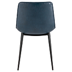Стул с обивкой из экокожи темно-синего цвета RHOMBUSES UPHOLSTERY варинант исполнения - 3 | Loft Concept в Грозном