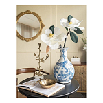 Ваза с мотивами цветущего сада с попугаями Blue Vase Inspired by Nature варинант исполнения - 5 | Loft Concept в Грозном