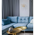 Бра золотого цвета с разветвленными ветвями и длинными прозрачными подвесками в форме стеклянных сосулек Droplet Chandelier варинант исполнения - 7 | Loft Concept в Грозном