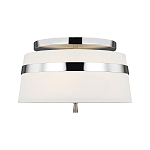 Потолочный светильник с белым тканевым абажуром Generation Lighting варинант исполнения - 1 | Loft Concept в Грозном