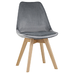 Стул с мягким велюровым сиденьем Arvika Grey варинант исполнения - 1 | Loft Concept в Грозном