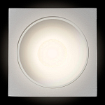 Встраиваемый спот светодиодный квадаратный белого цвета с круглым углублением Ombra Lux  варинант исполнения - 3 | Loft Concept в Грозном