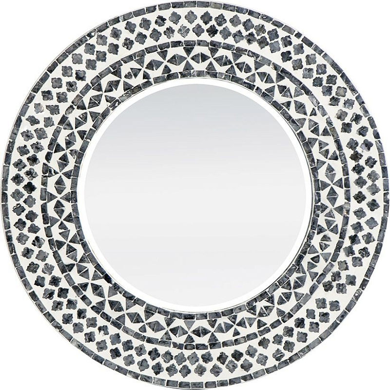 Настенное зеркало Black and white mosaic Белый Черный Настенное зеркало Black and white mosaic Белый Черный в Грозном | Loft Concept