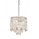 Люстра круглая с хрустальными подвесками на серебряном каркасе Roul Crystal Light варинант исполнения - 10 | Loft Concept в Грозном