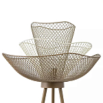 Торшер с трехъярусным плафоном из металлической сетки Light Floor Lamp Made of Metal Mesh варинант исполнения - 2 | Loft Concept в Грозном