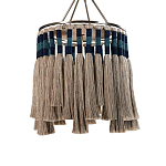 Люстра круглая плетеная с кисточками цвета серый дуб Boho Tassel Chandelier варинант исполнения - 1 | Loft Concept в Грозном