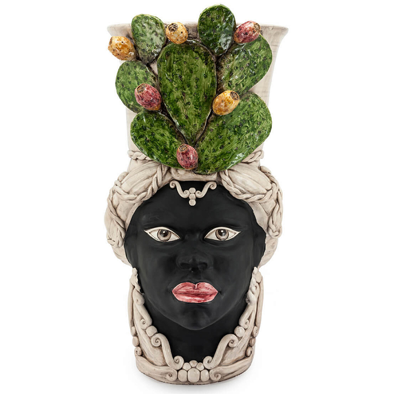 Большая Напольная ваза Abhika VASE MORO LADY FICO Зеленый Коричневый Большая Напольная ваза Abhika VASE MORO LADY FICO Зеленый Коричневый в Грозном | Loft Concept