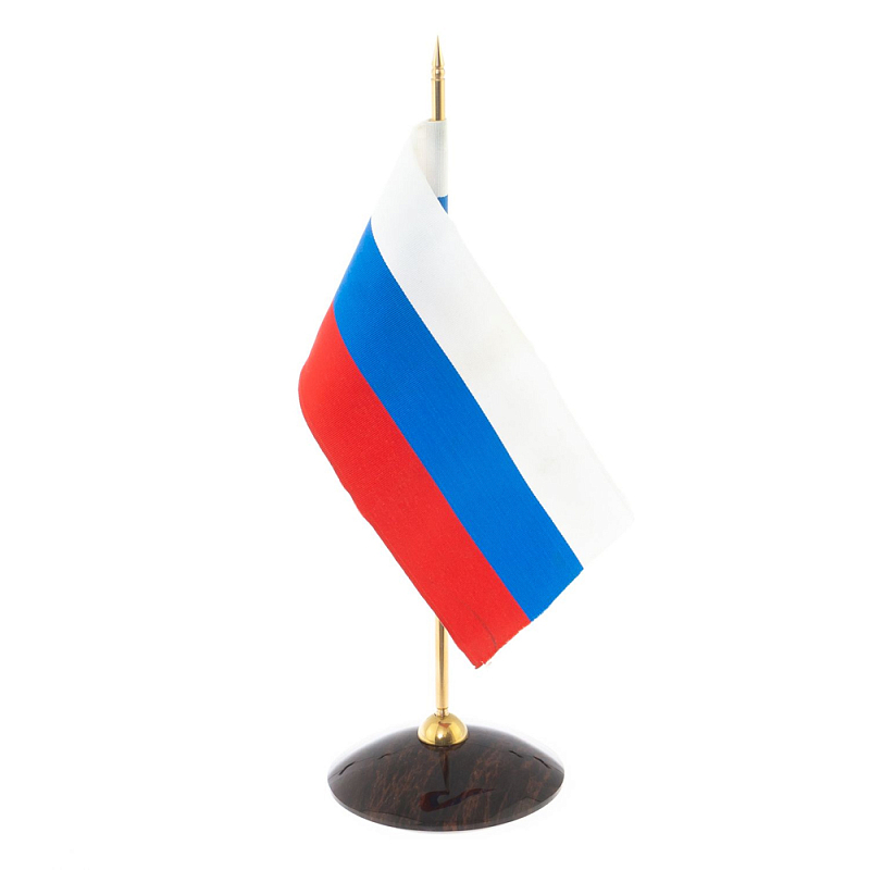 Флагшток настольный с флагом России из камня обсидиан Stone Flagpole Коричневый Красный Белый Синий Флагшток настольный с флагом России из камня обсидиан Stone Flagpole Коричневый Красный Белый Синий в Грозном | Loft Concept