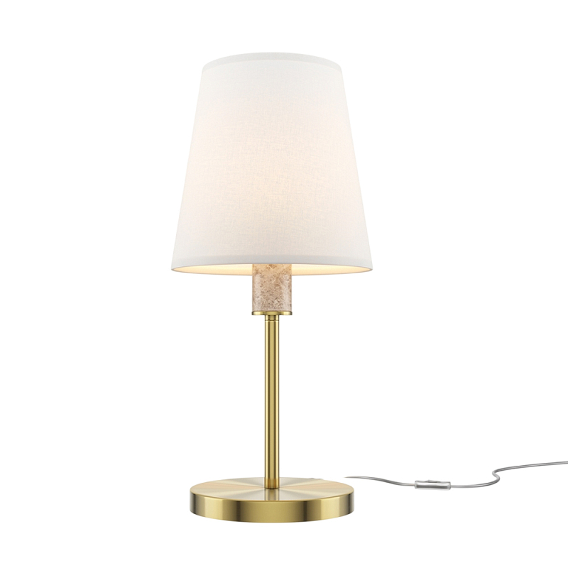 Настольный светильник Lira Е27 Латунь Белый Серый в Грозном | Loft Concept 