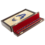 Нарды настольные из натурального камня лазурит и долерит Backgammon from Stone варинант исполнения - 5 | Loft Concept в Грозном