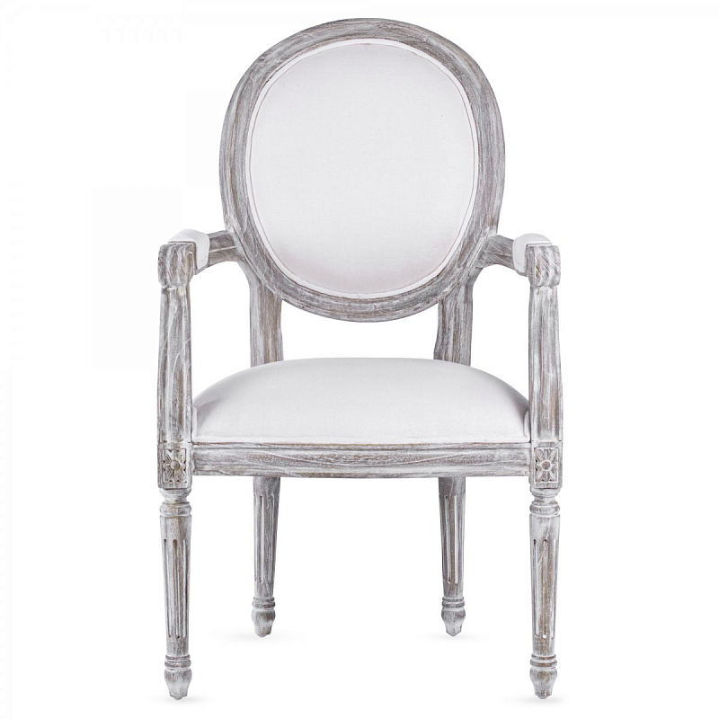Стул REGENCY MEDALLION ARMCHAIR Avory Linen Дерево Серый ivory ( слоновая кость ) Стул REGENCY MEDALLION ARMCHAIR Avory Linen Дерево Серый ivory ( слоновая кость ) в Грозном | Loft Concept