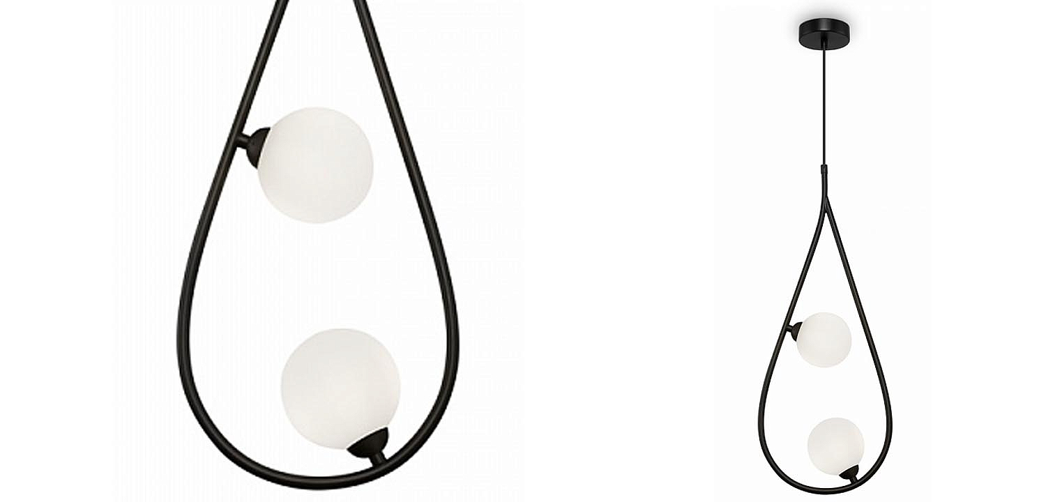 Люстра Marcan 2 Ball Chandelier Black Люстра Marcan 2 Ball Chandelier Black - Loft-Concept в Грозном