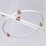 Люстра подвесная с двумя пересекающимися белыми светодиоидными кольцами Luke Lampco Tracer Lamp варинант исполнения - 8 | Loft Concept в Грозном