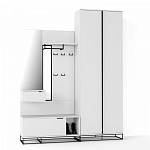 Двухдверный шкаф белого цвета Strict Lines варинант исполнения - 5 | Loft Concept в Грозном